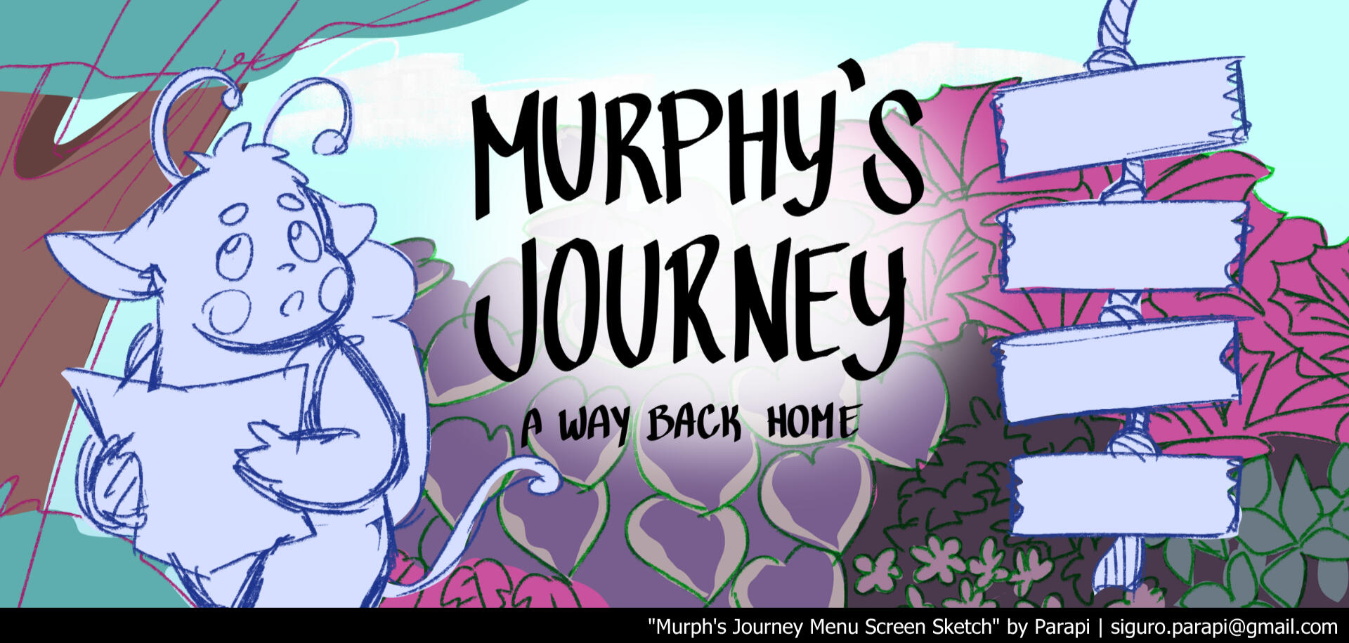 Murph's Journey Menu Sketch